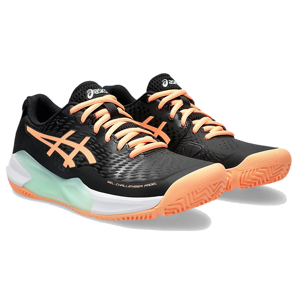 Asics Women's Gel Challenger 14 Padel Shoes Black Bright Sunstone